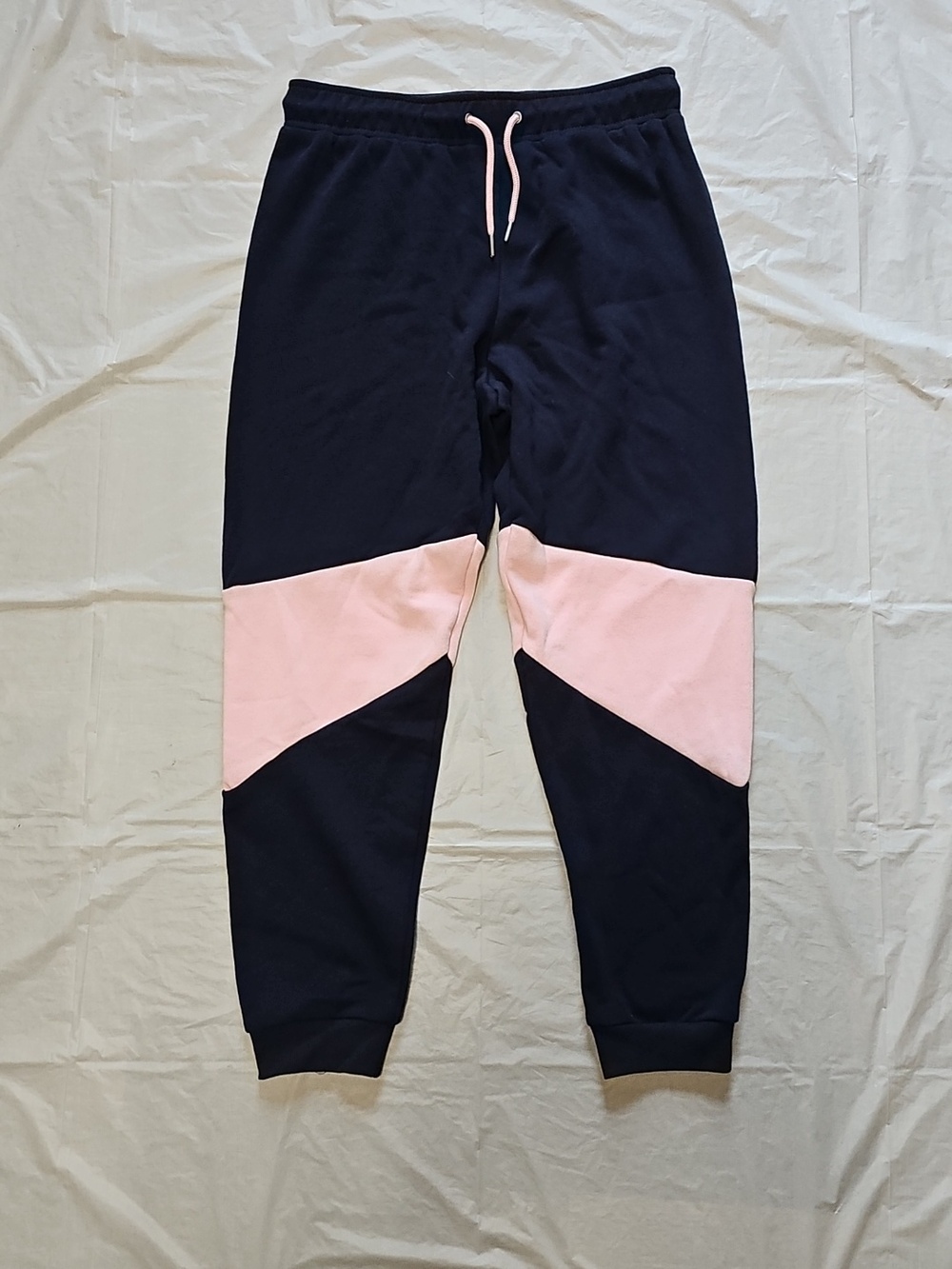 Charlotte by CATO Girls XL 18 Blue Pink Colorblock Joggers Sweatpants NWOT